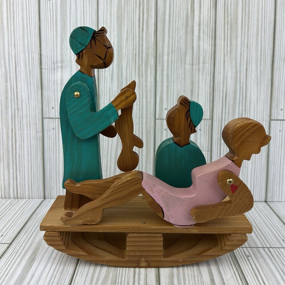 John Hart Wild Wood Terra Alta WV Rocking Folk Art Maternity Giving Birth Baby